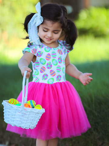 Pink Easter Egg Tulle Dress - In-Stock