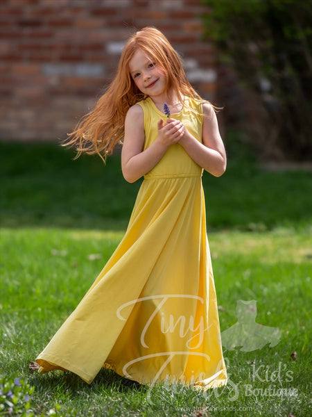 Sunshine Yellow Summer Maxi Dress - In-Stock